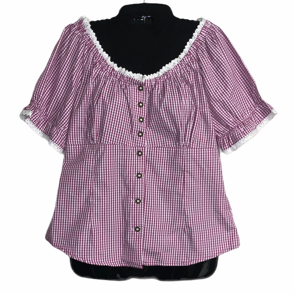 Almenrausch top blouse dirndl size XL Oktoberfest